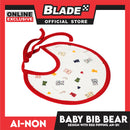 Ainon Baby Bib Bear Design with Red Pipping AN-211R (Red)