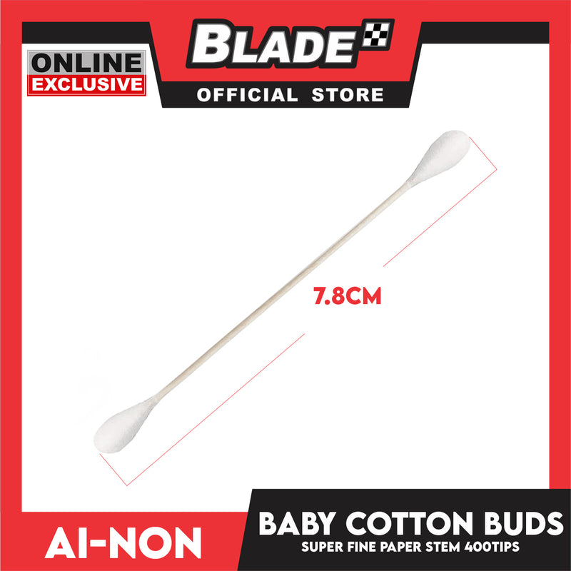 Ainon Baby Super Fine Power Stem Cotton Buds 400 Tips AN514D (Set of 8)
