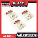 Ainon Baby Super Fine Power Stem Cotton Buds Spiral 240 Tips AN517B (Set of 3)