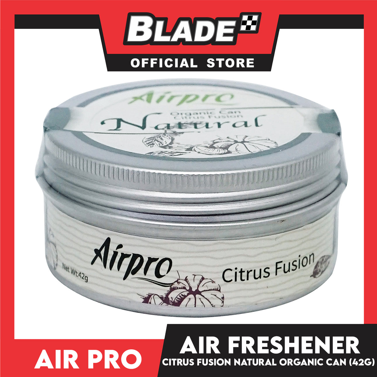 Airpro Air Freshener Organic Can Citrus Fusion Natural 42g