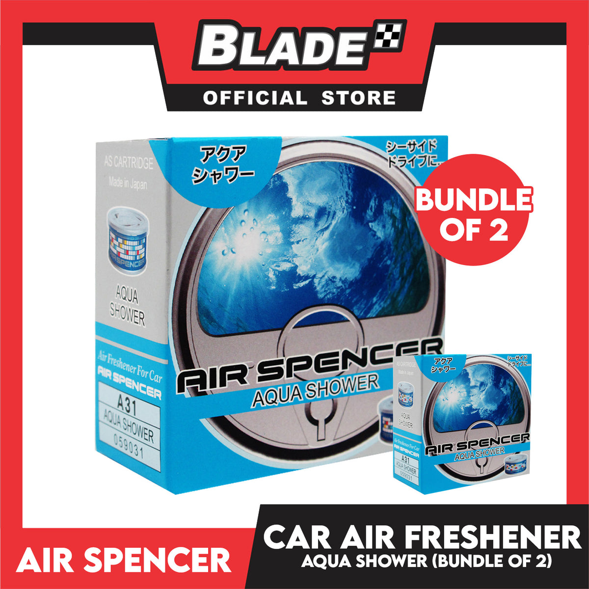 2pcs Air Spencer Air Freshener A31 (Aqua Shower)