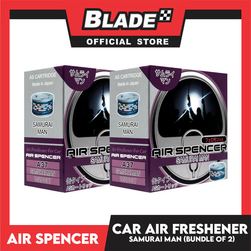 2pcs Air Spencer Car Air Freshener with 1pc Holder (Samurai Man) Heavy Duty, Last Long