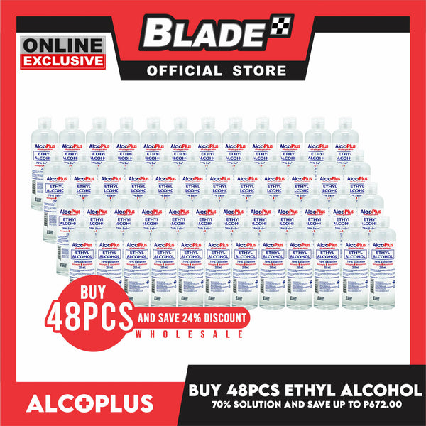 Wholesale 48Pcs AlcoPlus Isopropyl Alcohol 70% Solution 250ml with Active Germ Defense (Red) Save up to P672