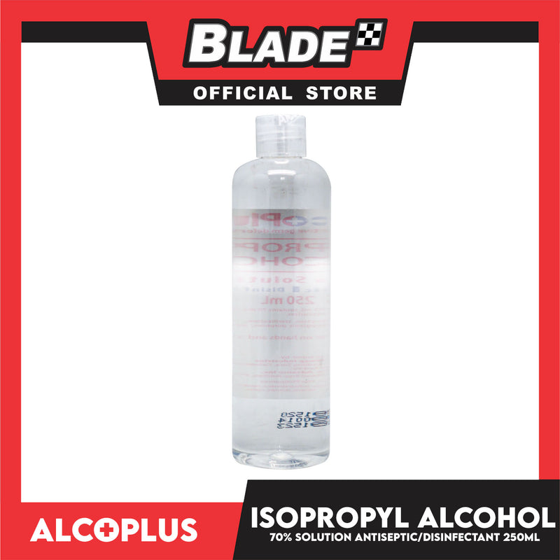 AlcoPlus Isopropyl Alcohol 70% Solution 250ml with Active Germ Defense (Red)