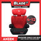 Anzen Portable Child Safety Booster Car Seat 2 Layer Impact Protection 4-12yrs(Black/Red)- Highback and Backless 15kg to 36kg