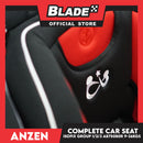 Anzen Child Car Seat Complete Safety ISOFIX Support Group 1, 2 & 3 (Black/Red)- Baby Car Seat, Infant Car Seat
