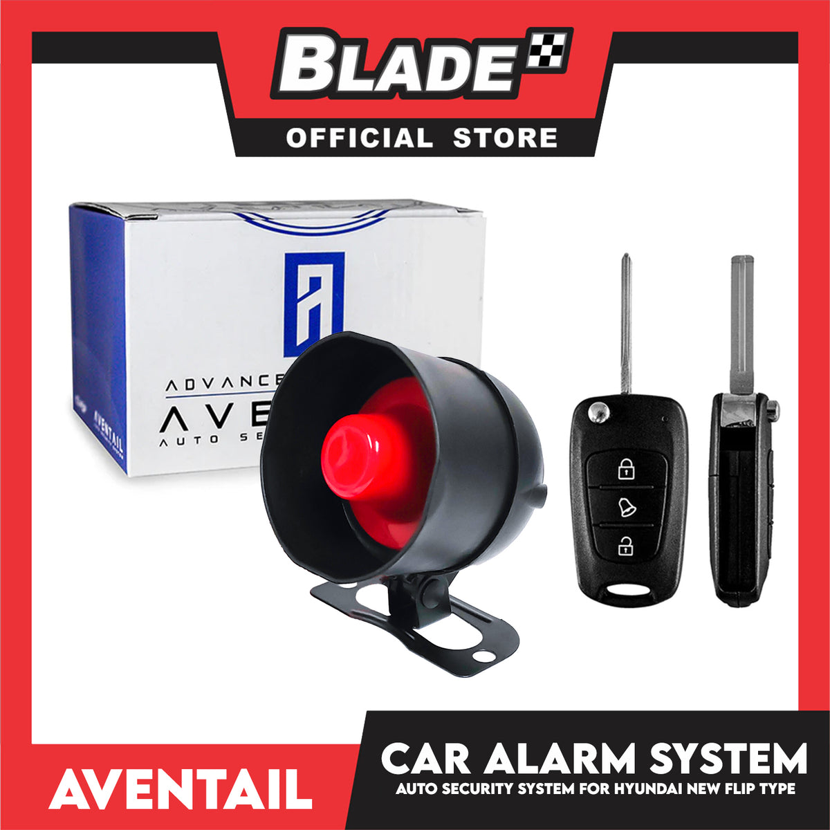 Aventail Car Alarm System Auto Security For Hyundai New Flip Type, Vehicle Alarm Security Protection System