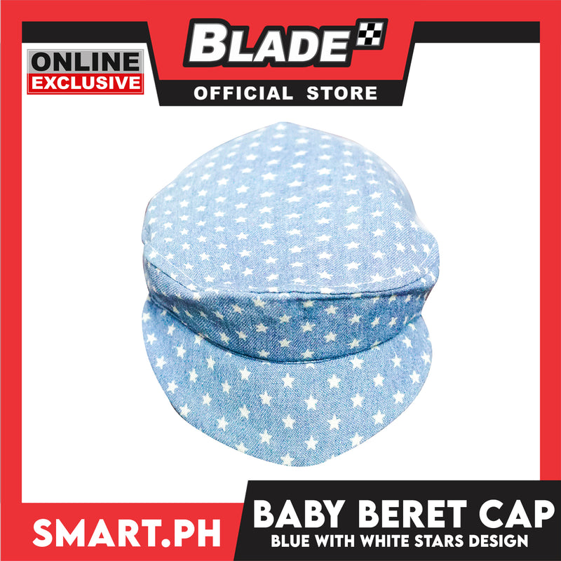 Baby Beret Cap Star Design (Blue)