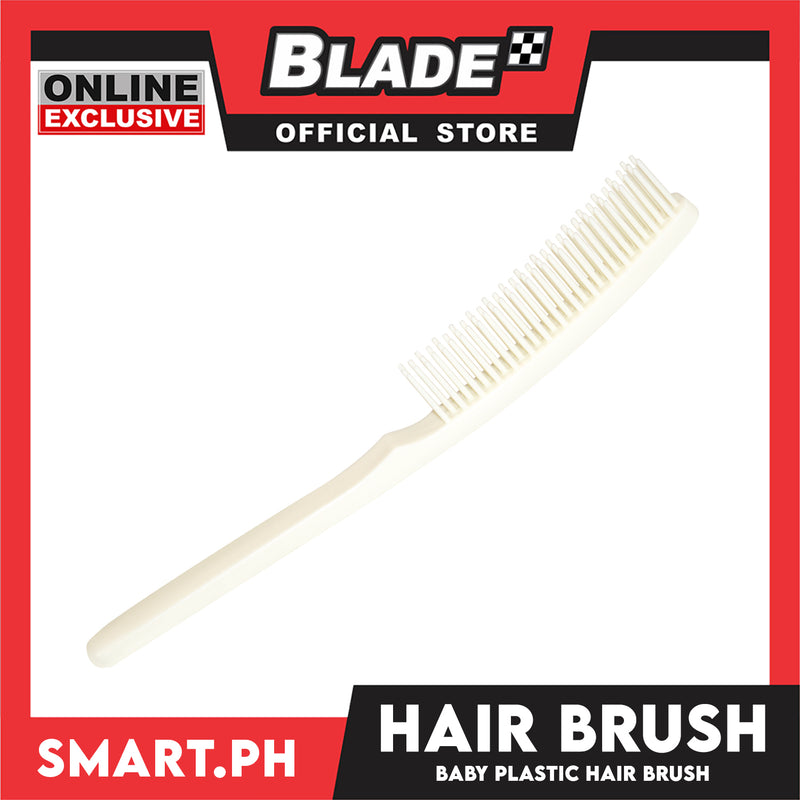 Baby Soft Hair Brush Plastic Comb (Off-White)