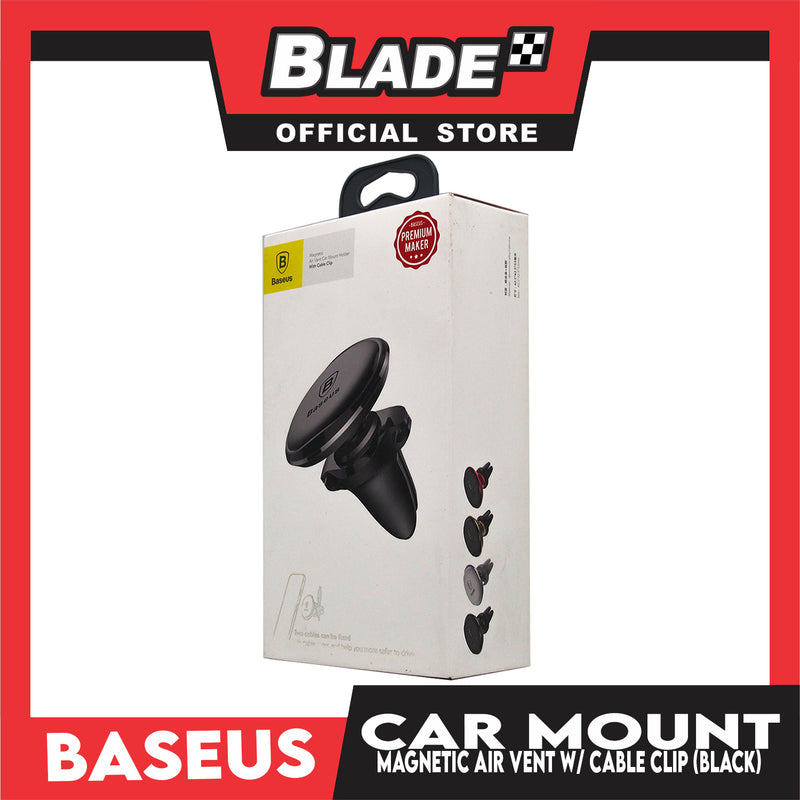 Baseus Car Mount Holder Magnetic Air Vent with Cable Clip SUGX-AO1 (Black)