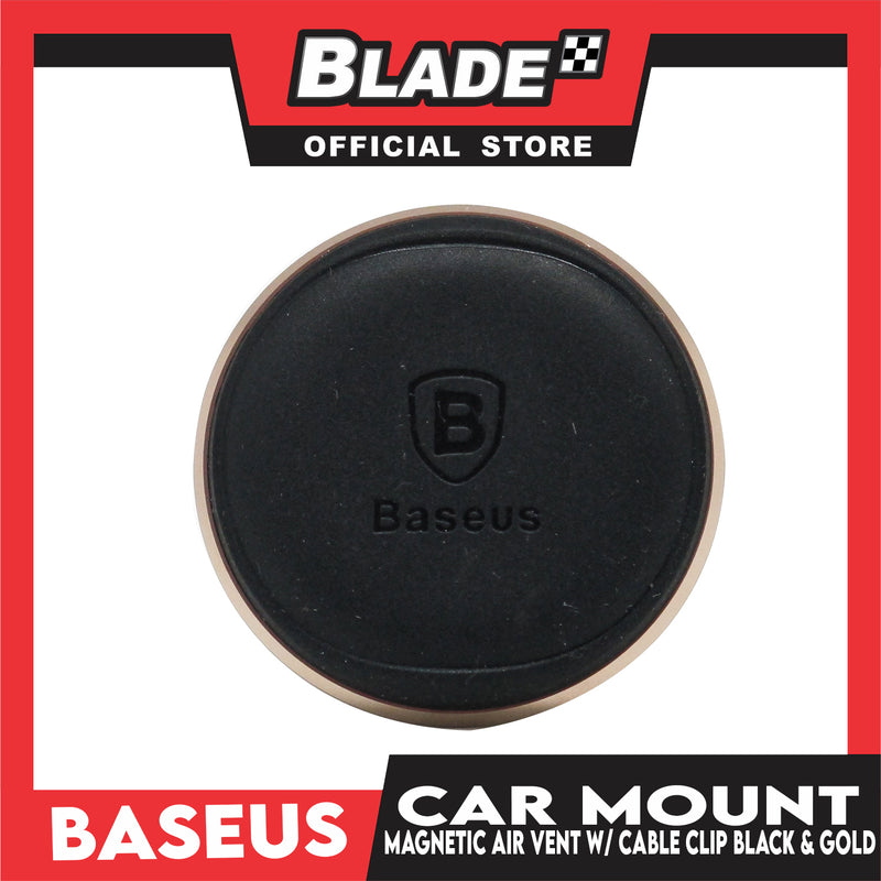 Baseus Car Mount Holder Magnetic Air Vent with Cable Clip SUGX-AOV (Black & Gold)