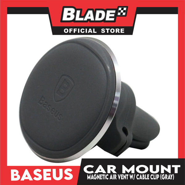 Baseus Car Mount Holder Magnetic Air Vent with Cable Clip SUGX-A0S ( Gray )