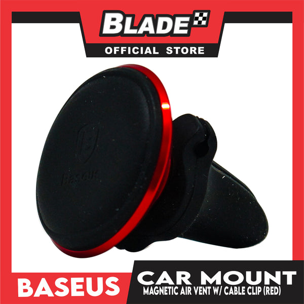 Baseus Car Mount Holder Magnetic Air Vent with Cable Clip SUGX-A09 (Red)