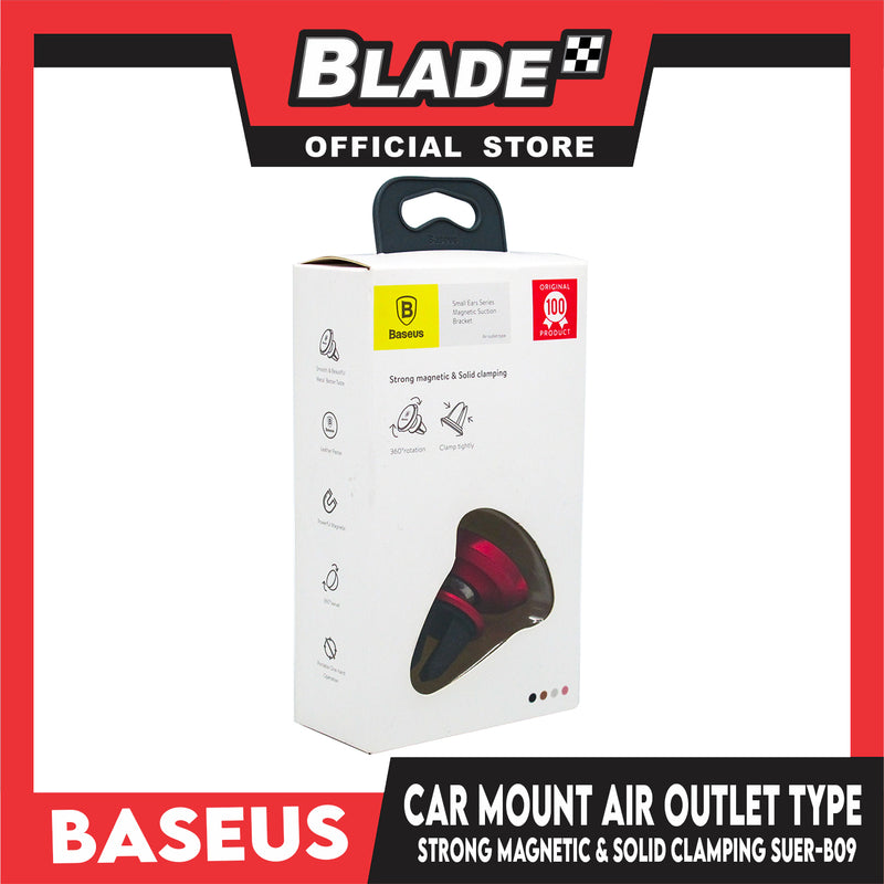 Baseus Car Mount Strong Magnetic & Solid Clamping SUER-B09 (Red) 360 Deg. Rotation Air Outlet Type