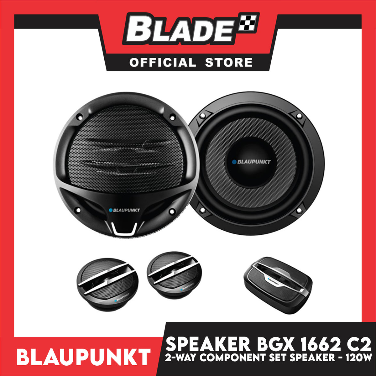 Blaupunkt Car Speaker 2-Way Quadaxial BGx 1662C
