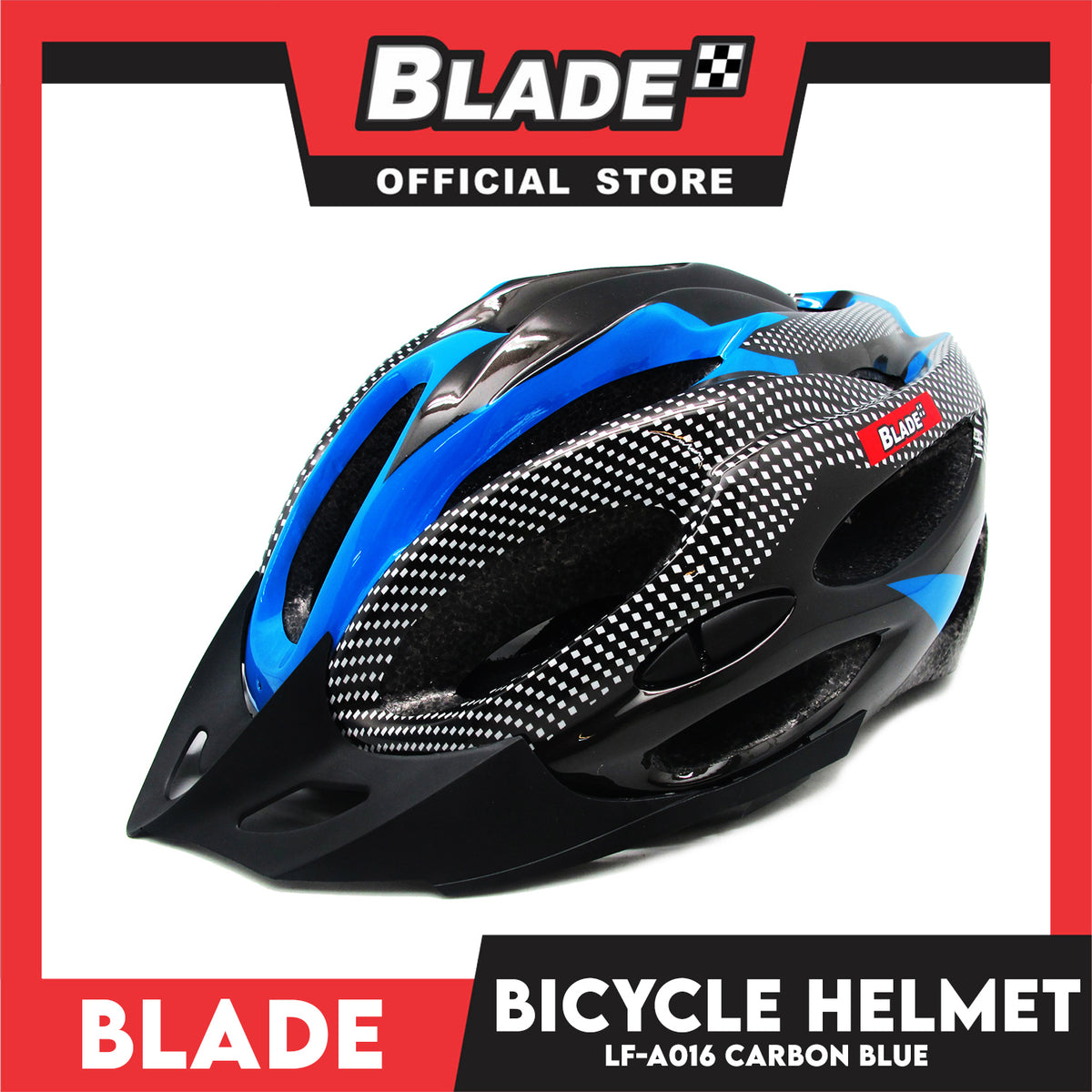 Blade Adult Cycling Bike Helmet (Carbon/Blue) LF-A016