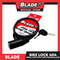 Blade Bike Lock 404 Security Spiral lock Round with 2 Keys (Black)