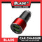 Blade Car Charger Dual USB 3.6A Auto-ID MY-119 (Black/Red) for Android and iOS- Samsung, Huawei, Xiaomi, Oppo, iPhone & iPad Series