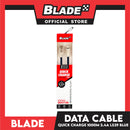Blade Data Cable Denim and Zinc Alloy Lightning 2.4A LS29 1000mm (Black & Blue)