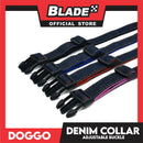 Doggo Collar Denim Design Small (Blue) Perfect Collar for Your Dog