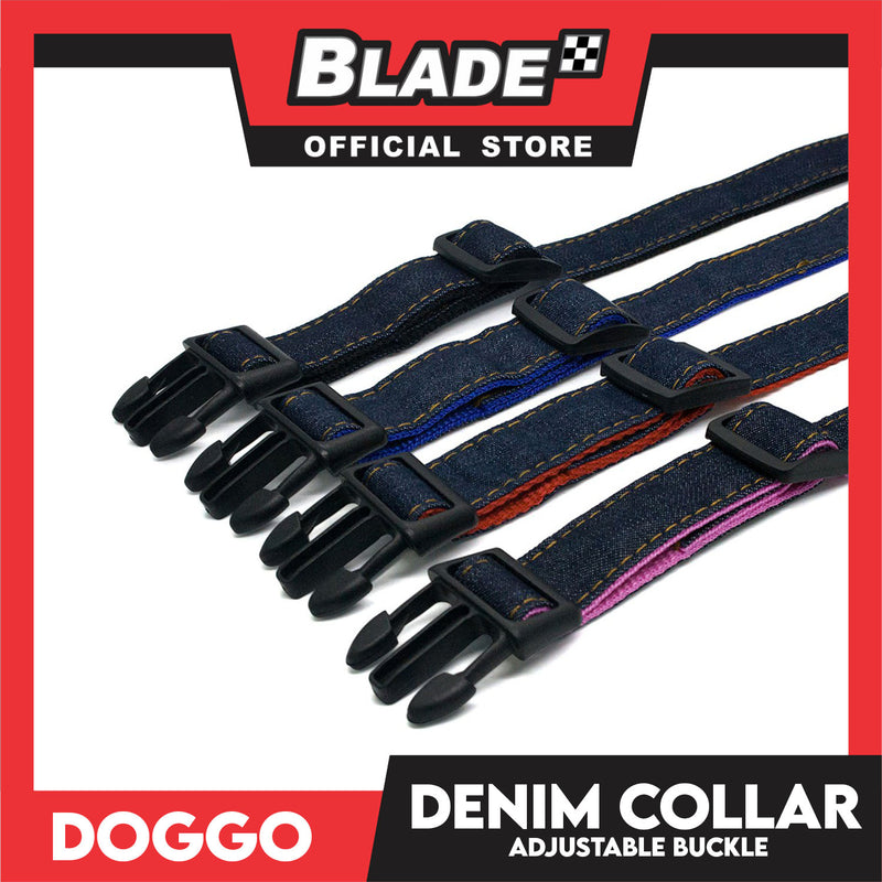Doggo Collar Denim Design Small (Pink) Perfect Collar for Your Dog