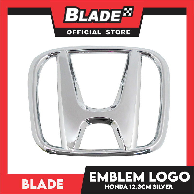 Blade Car Emblem Logo Chrome 12.3cm Honda (Silver) 3m Adhesive Car Badge Decal Sticker Auto Exterior Accessories