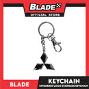 Blade Car Chrome Logo Key Ring Key Chain Stainless Steel with Metal Hook (Mitsubishi) Logo Key Chain