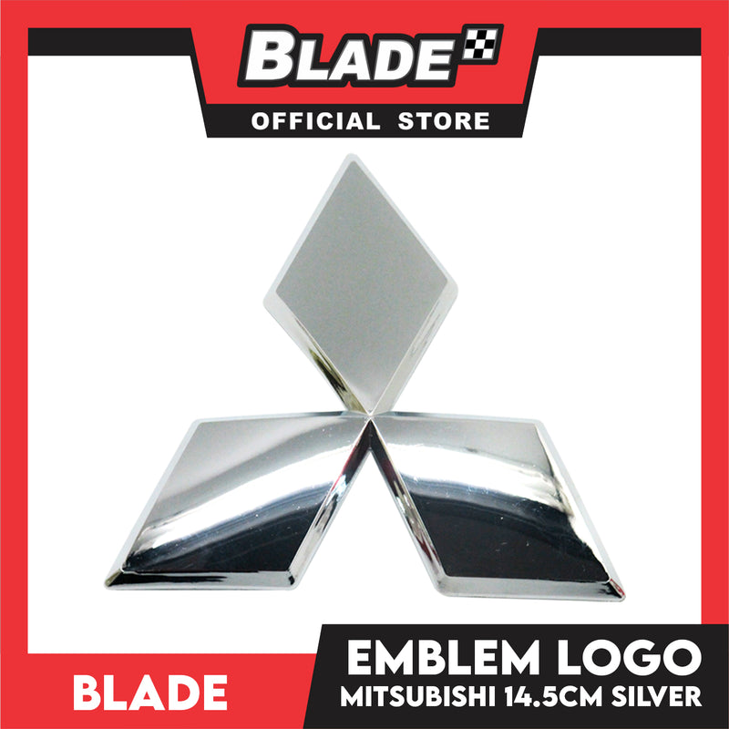 Blade Emblem Mitsubishi Logo Chrome 14.5cm with 3M Adhesive Ready