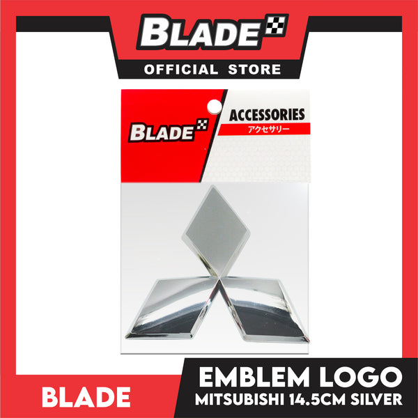 Blade Emblem Mitsubishi Logo Chrome 14.5cm with 3M Adhesive Ready
