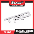 Car Emblem Logo Chrome Badge Sticker Decals TRD Logo Design with 3M Adhesive for Tacoma Tundra Truck Pickup SUV Sedan (Silver)