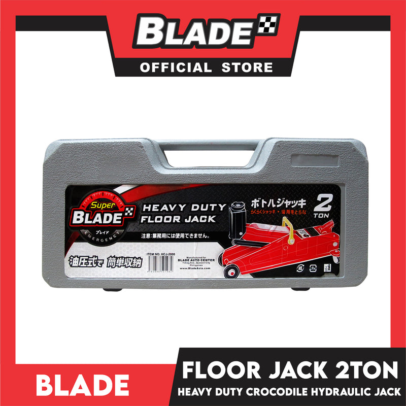 Blade Heavy Duty Floor Jack 2 Ton (Red) for Toyota, Mitsubishi, Honda, Hyundai, Ford, Nissan, Suzuki, Isuzu, Kia, MG and more