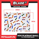 Pet Food Pad Placemat Small Bone Design For Dogs 49 x 35cm