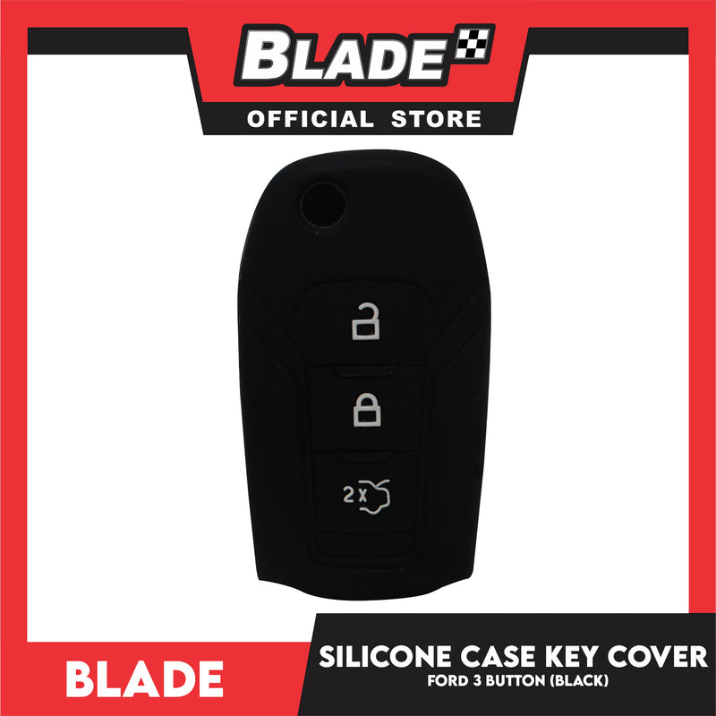 Blade Silicone Case key Cover Ford 3 button (Black) For Ford Figo Aspire