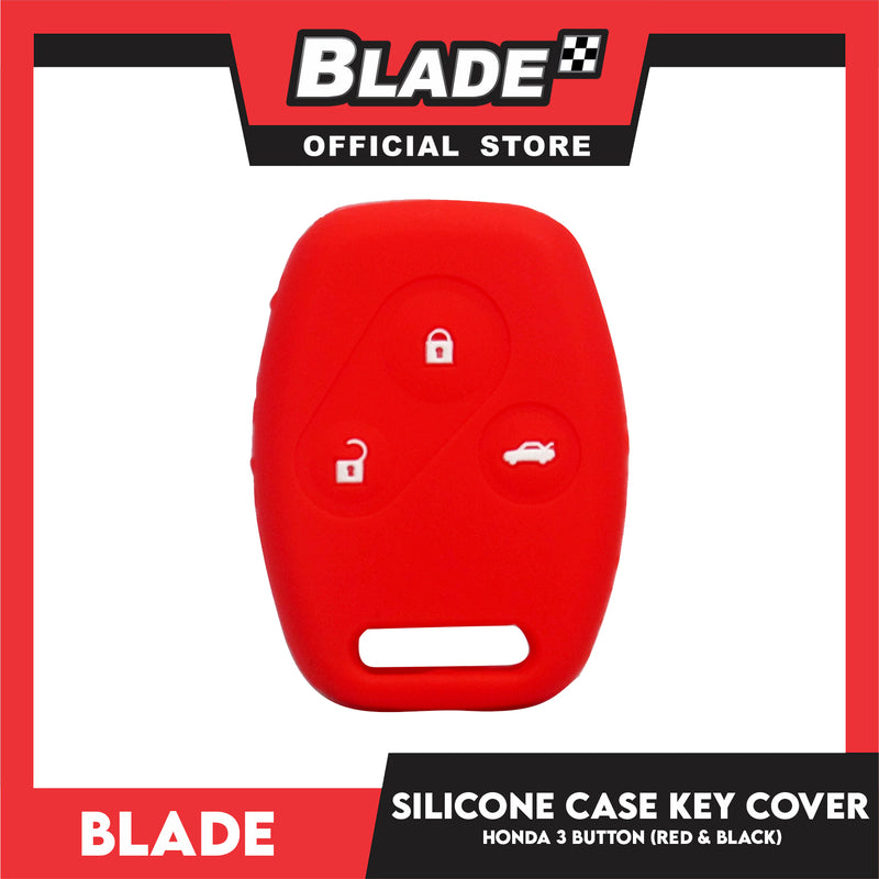 Blade Silicone Case Key Cover 3 Button (Honda) Assorted Color (Red/Black)