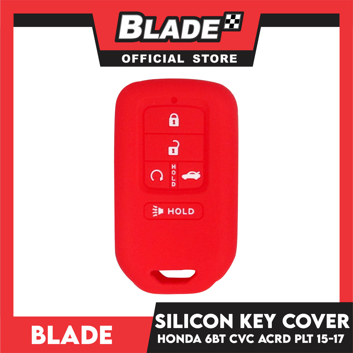 Blade Silicone Case key Cover Honda (Black & Red) 5 Button for Honda