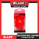 Blade Key Silicone Case Key Cover Hyundai 3 Button (Red, Black) for Hyundai Tucson Santa Fe i20 Creta Elantra