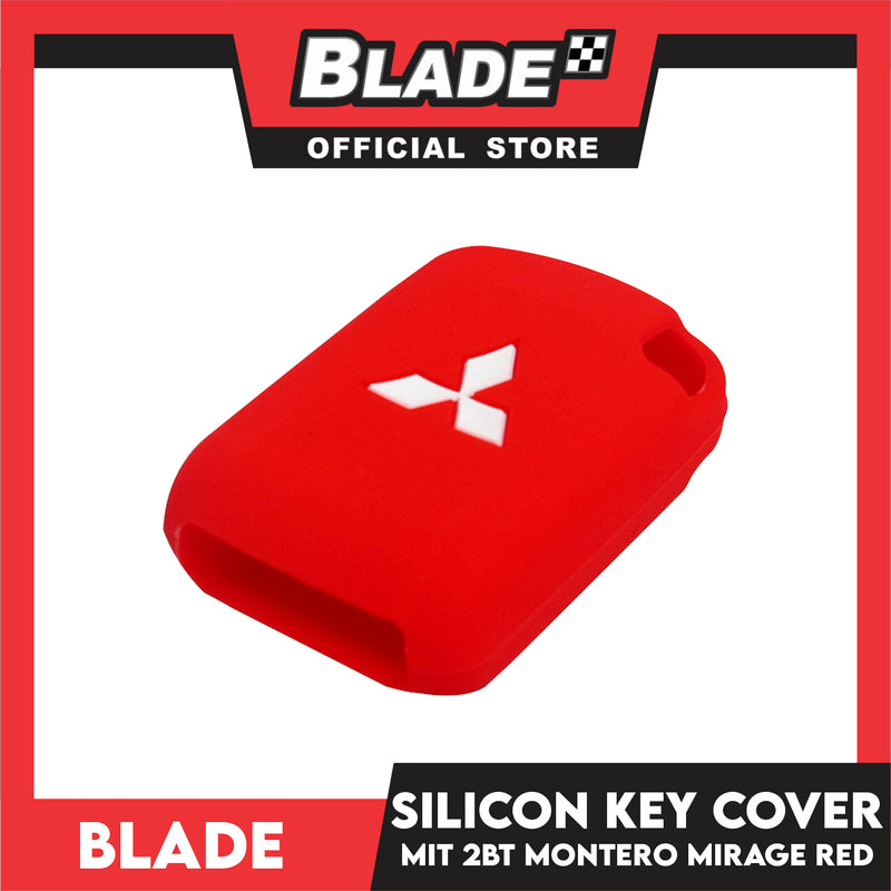 Blade Key Silicone Case Mitsubishi 2 Button Montero (Red/Black)