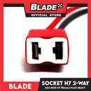 Blade Socket H7 2-Way DSC-8539 Female Wire Connector Pigtail for LED Headlight Socket Wiring Harness Replacement Kit