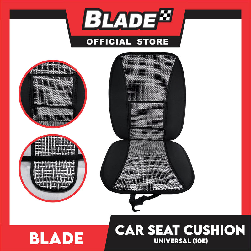 Dub Car Seat Cushion 10E (Woven Design, Black and White Color) Comfortable Backrest Support Universal Sit with Hook