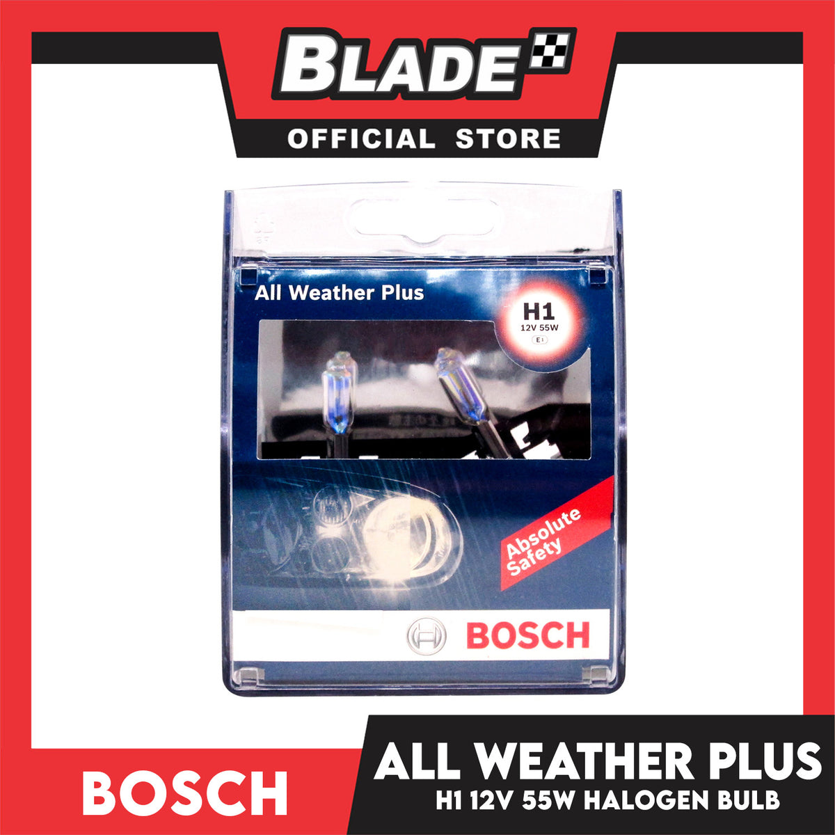 Bosch Halogen Bulb H1 All Weather Plus 12V 55w
