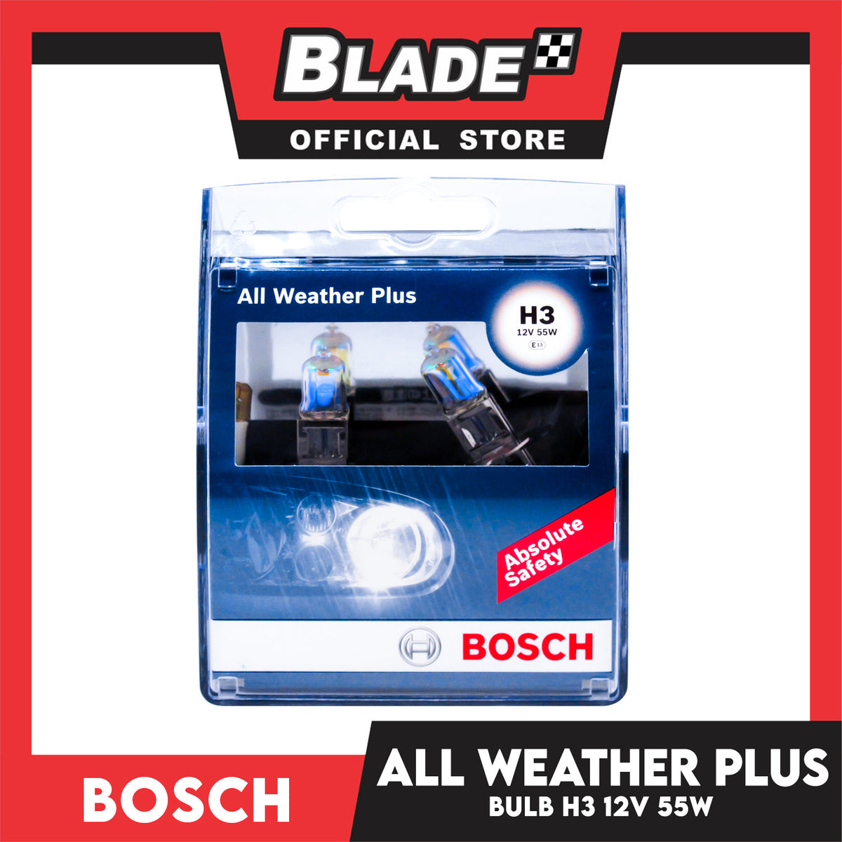Bosch Halogen Bulb H3 All Weather Plus 12V 55w