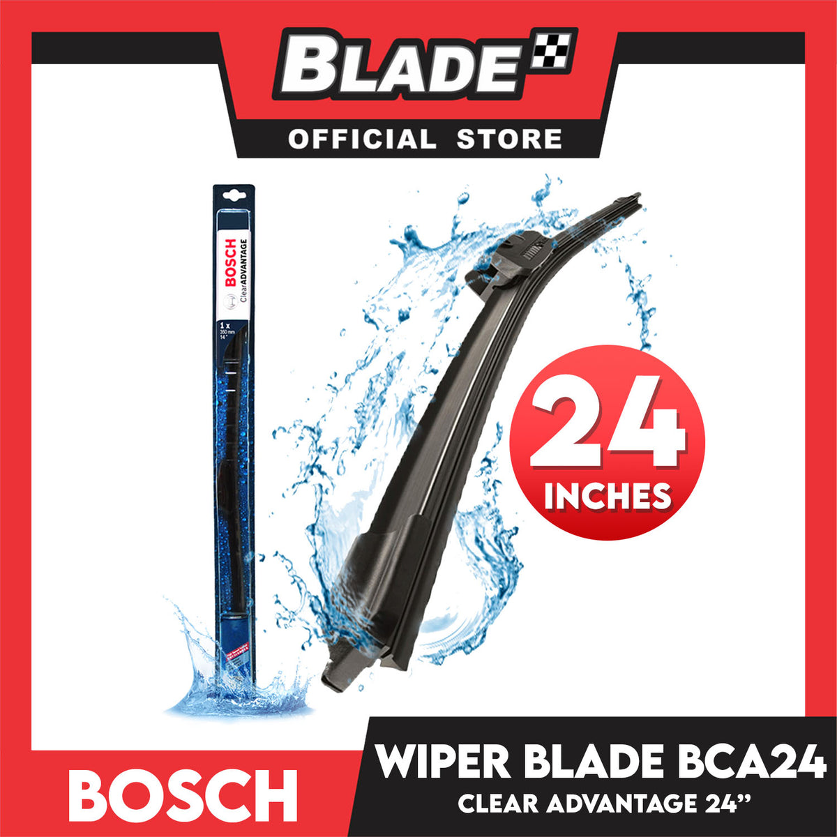Bosch Wiper Blade Clear Advantage Wiper Blades BCA24 24 inches