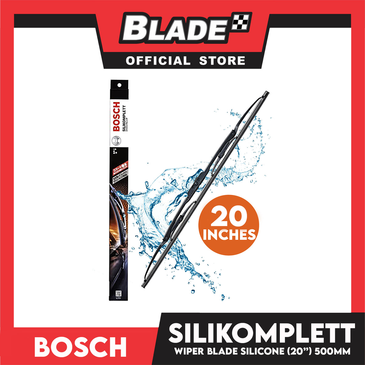 Bosch Wiper Blade Silicone Silikomplett Single 20'' Size