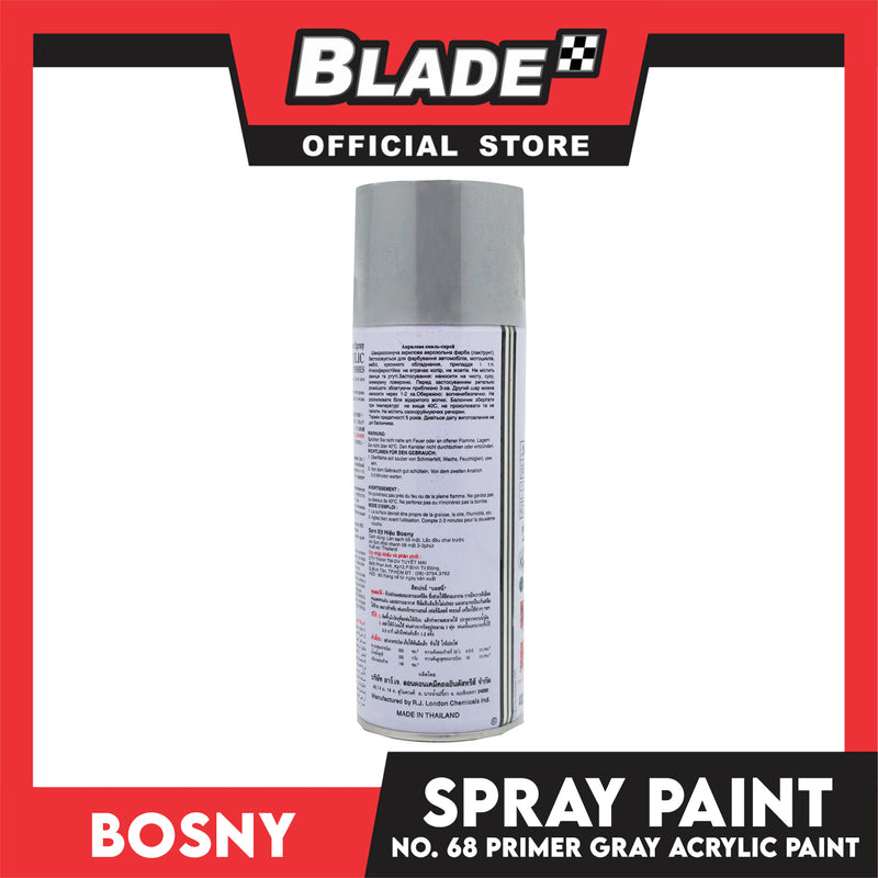 Bosny Spray Paint No.68 300g. (Primer Gray)