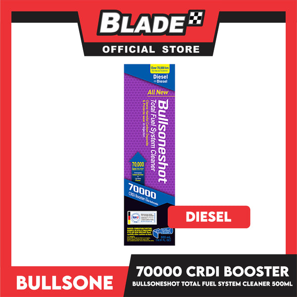 Bullsoneshot 70,000 Total Fuel System Cleaner 500ml (Diesel Engine) Cleans Harmful Carbon Deposits And Protects Wear In Injector