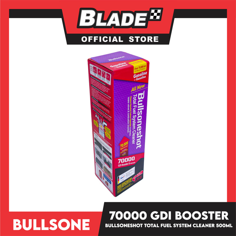 Bullsoneshot 70,000 Total Fuel System Cleaner 500ml (Gasoline Engine) Cleans Harmful Carbon Deposits In Injector, Intake Valves And Combustion Chamber