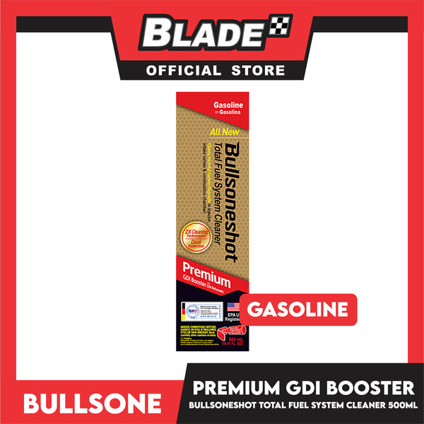 Bullsoneshot Premium Total Fuel System Cleaner, 2X Cleaning Performance Dual Protection 500ml (Gasoline Engine) Cleans Harmful Carbon Deposits In Injector, Intake Valves And Combustion Chamber