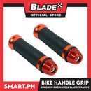 Bicycle Bungbon Handle Grip (Black-Orange) Comfortable Handlebar Rubber, Non-Slip