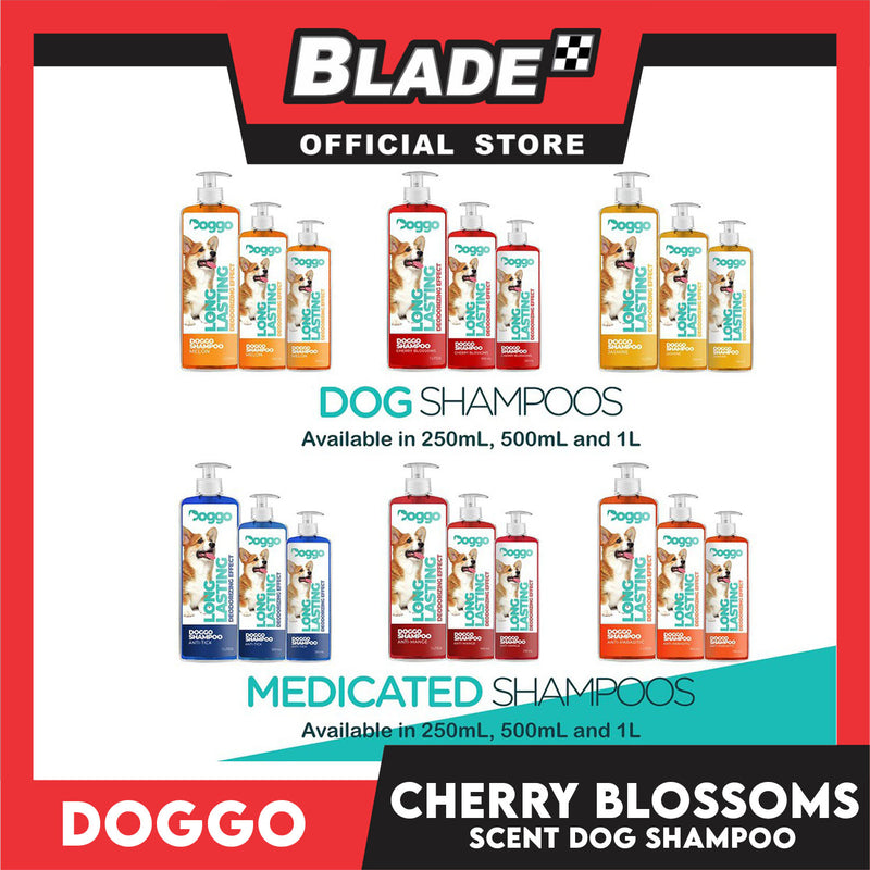 Doggo Shampoo Long Lasting Deodorizing Effect 500ml (Cherry Blossoms) Shampoo for Your Pet