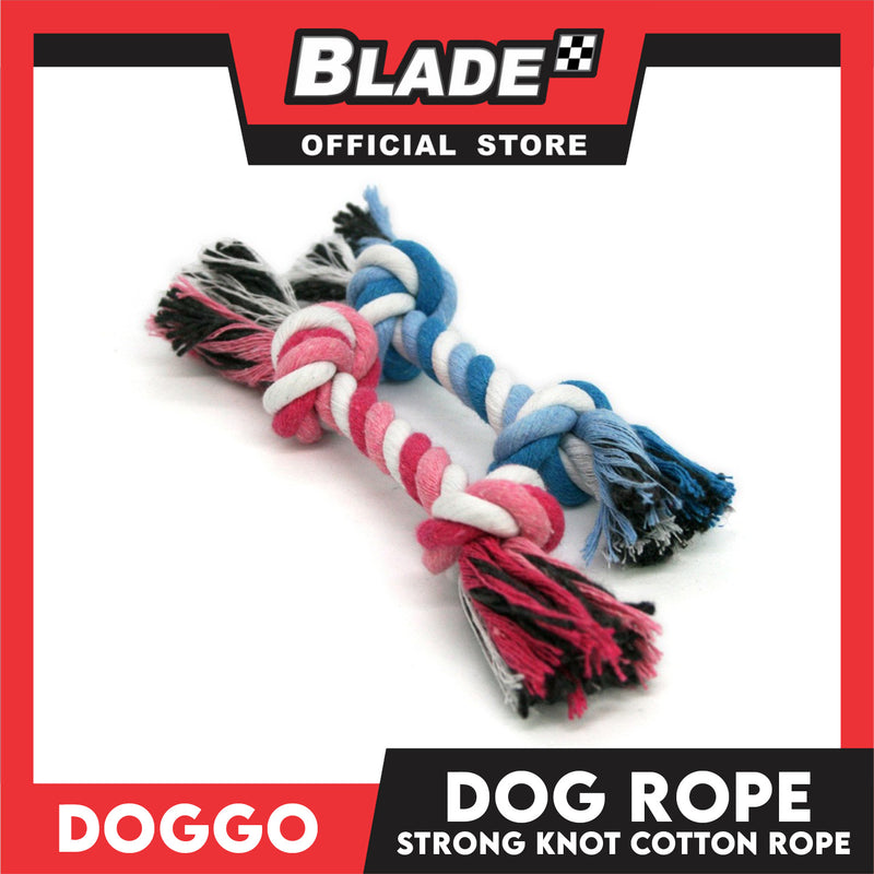 Doggo Rope Thick Fiber 4.5' ' Small Size (Blue) Perfect Toy for Dog